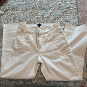 J. Crew Factory Women's White Straight Leg Jeans